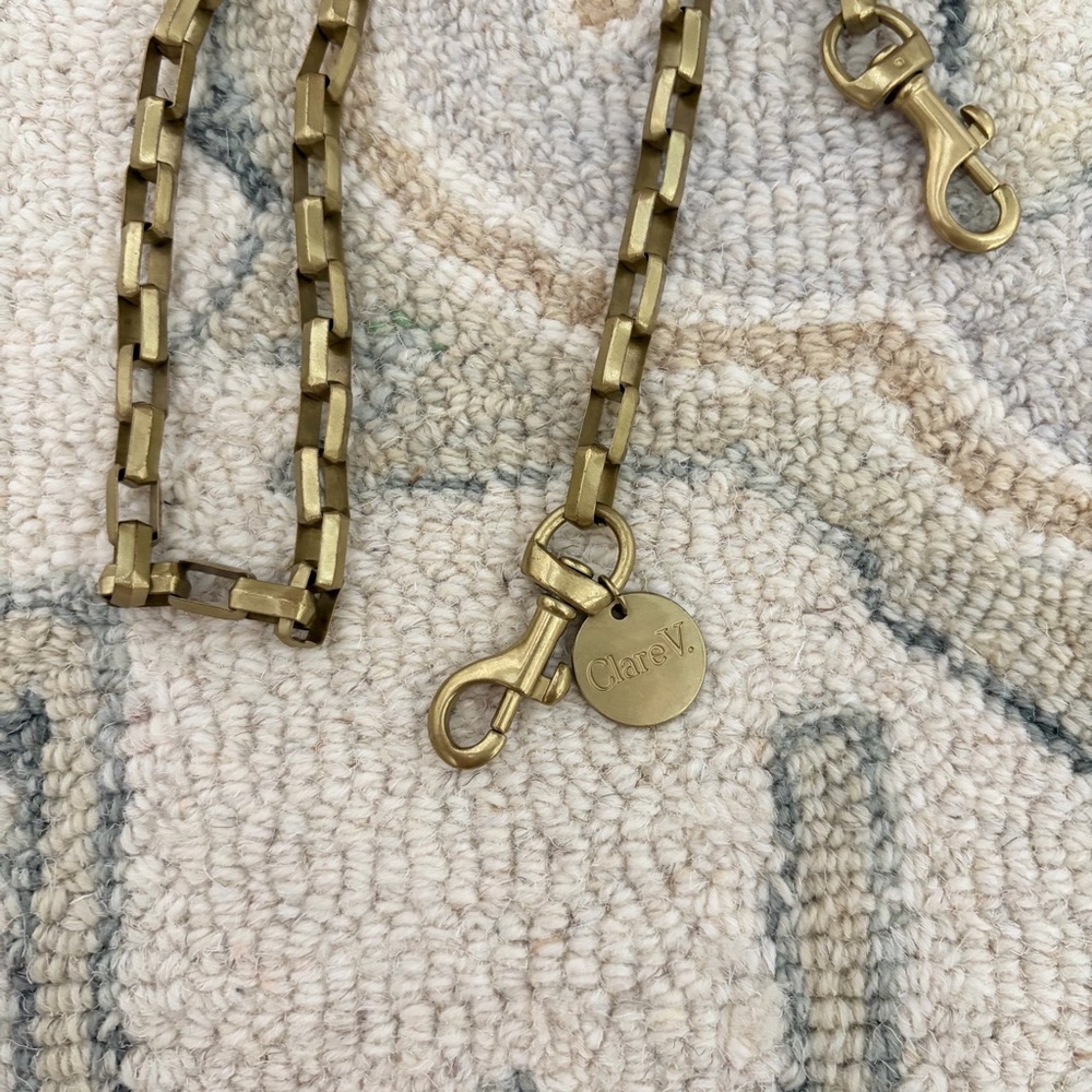 Clare V Box Chain Shoulder Strap NEW - Picture 2 of 4